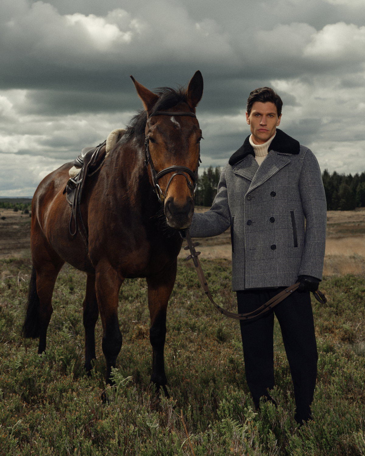COLE-PL Double-breasted wool peacoat