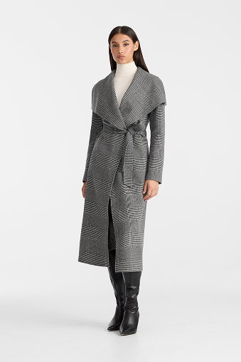 MAI Double-face wool wrap coat
