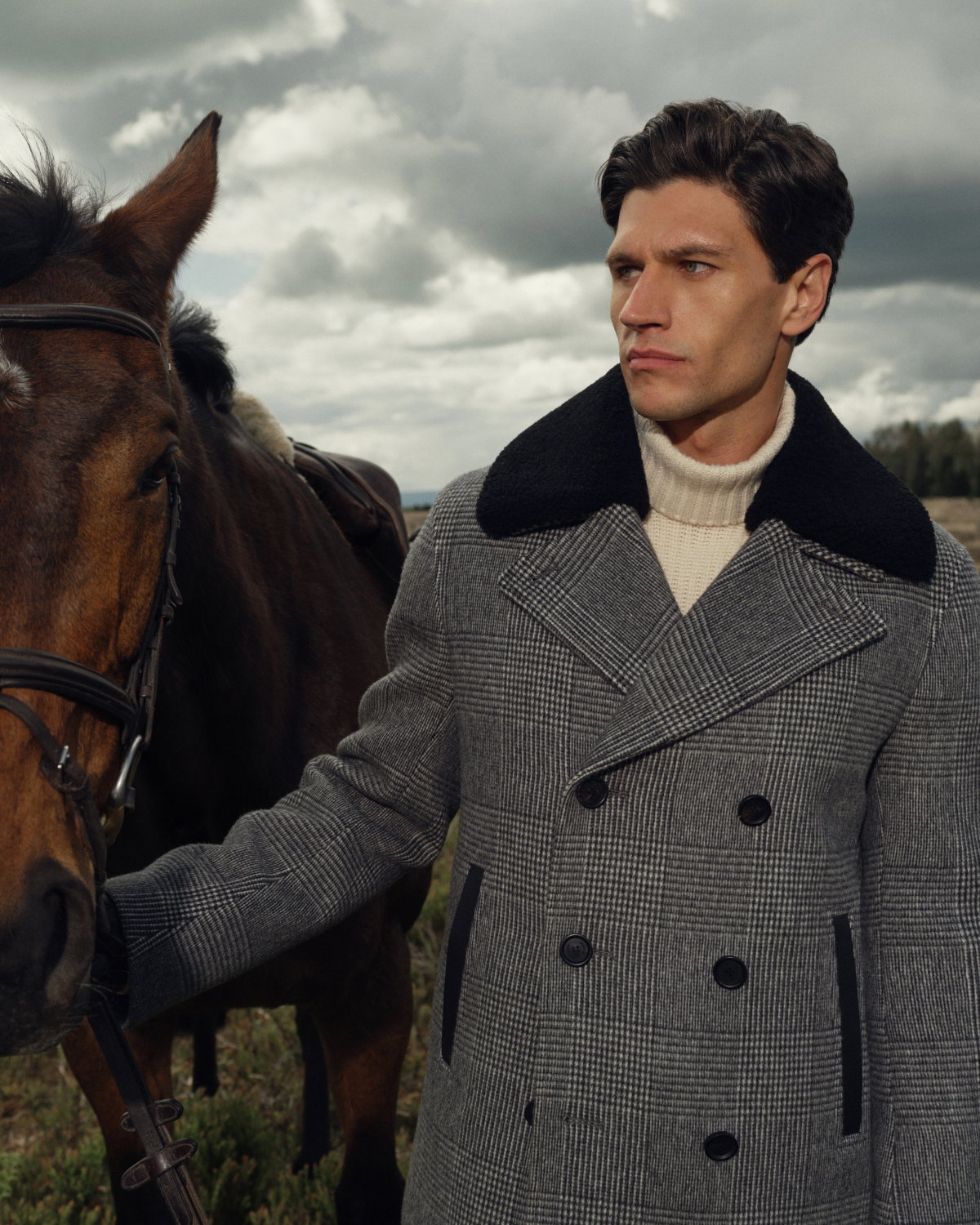 COLE-PL Double-breasted wool peacoat