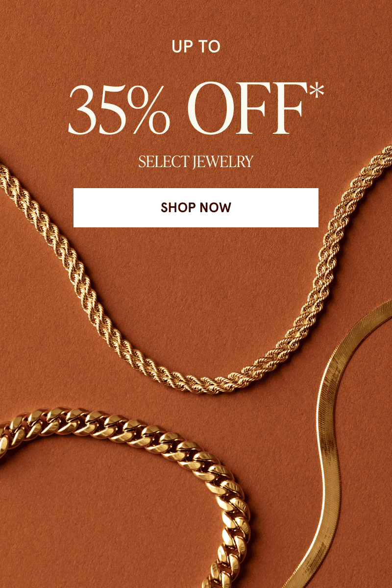 Three gold chains. Up to 35% off select jewelry. Click here to shop now