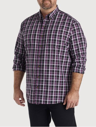 Easy-Care Medium Plaid Sport Shirt