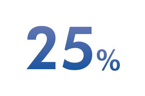 Text reading 25%.