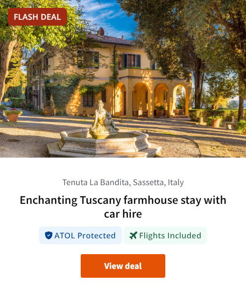 Enchanting Tuscany farmhouse stay with car hire