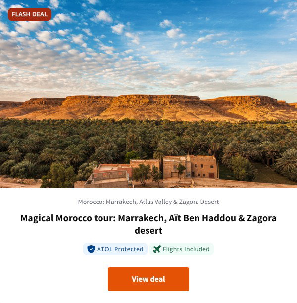 Magical Morocco tour: Marrakech, Aït Ben Haddou & Zagora desert
