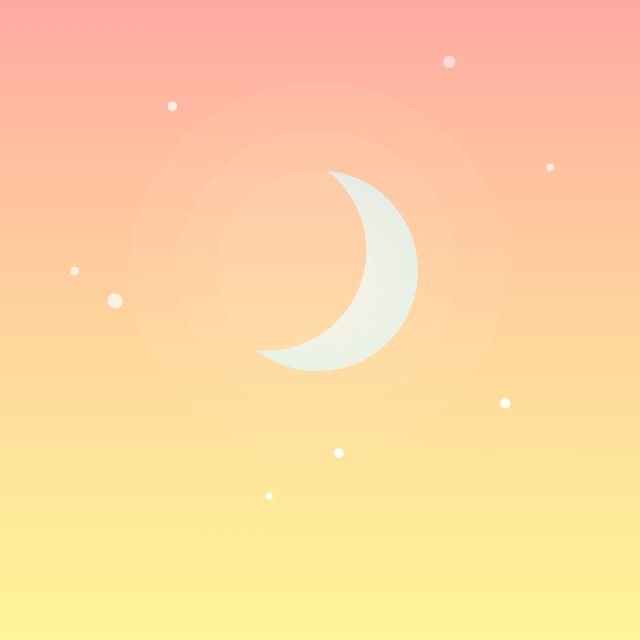 Moon and stars.