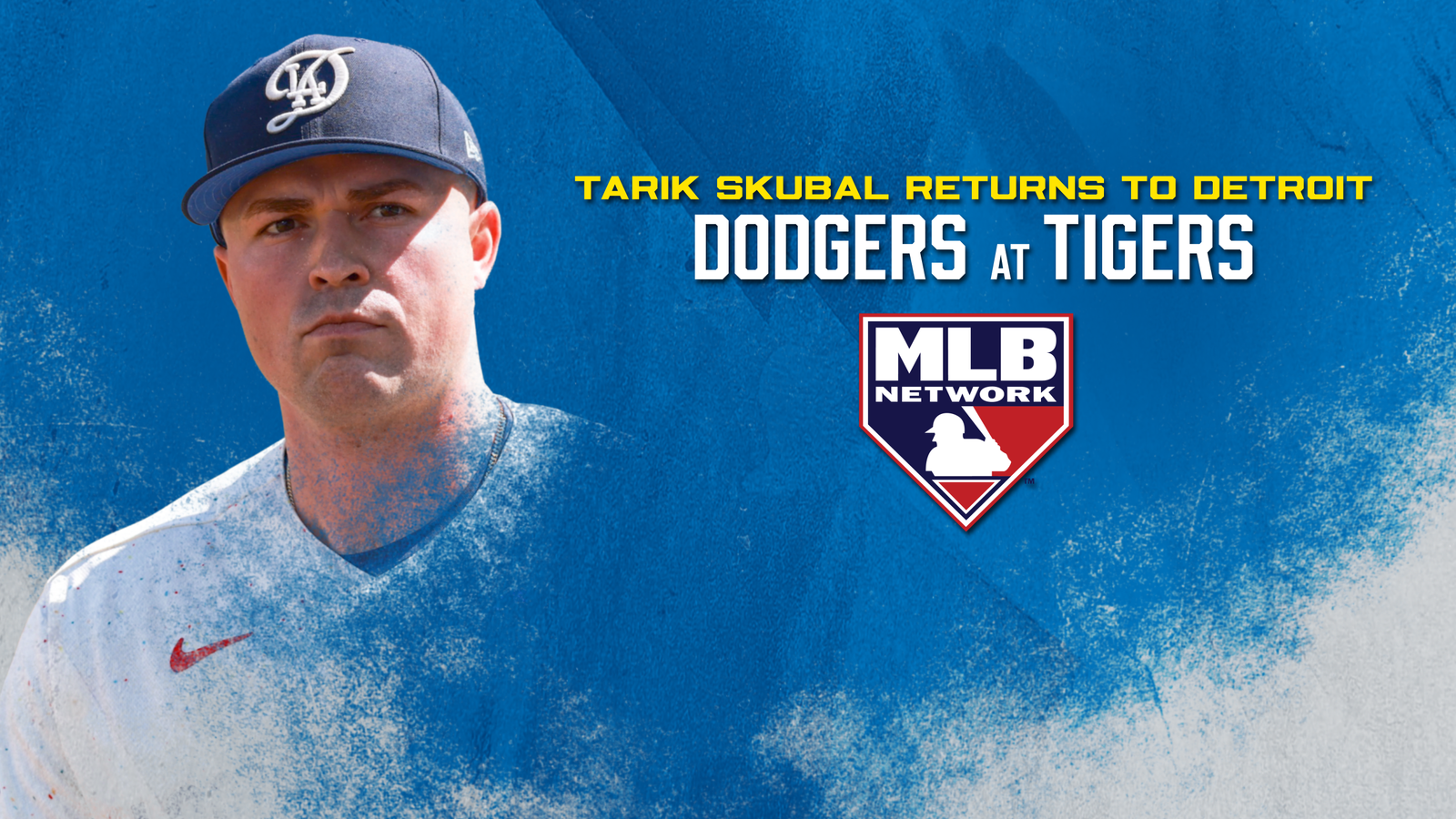 Tarik Skubal alongside the MLB Network logo