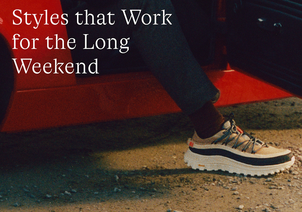 Styles that Work for the Long Weekend. Callsign Horizon™ Low GTX Men's Waterproof Sneaker in Caribou Buff