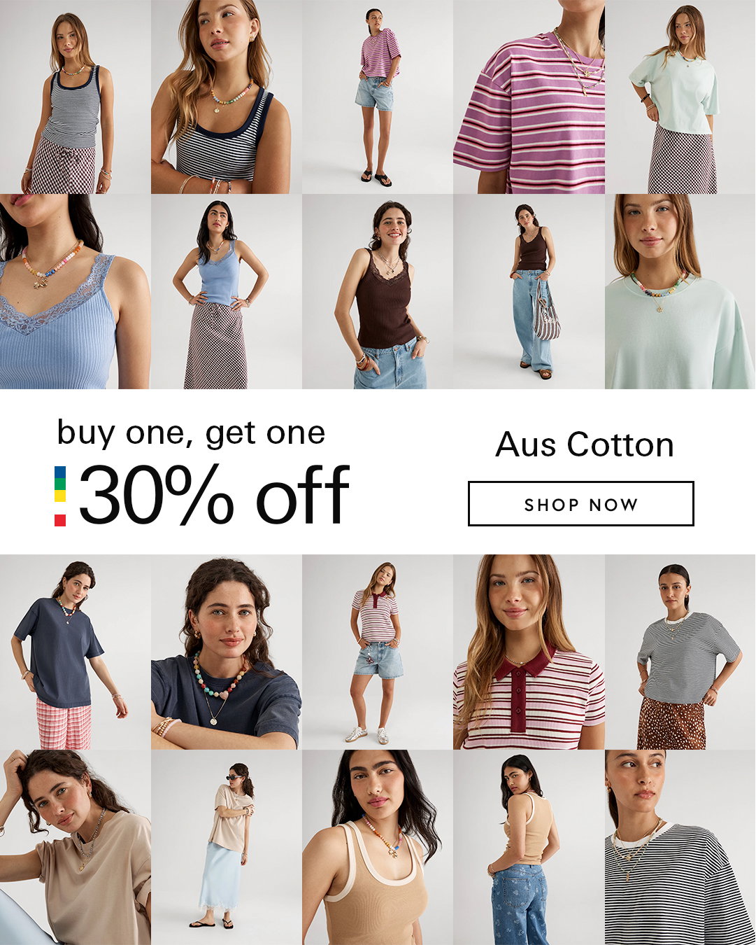 buy one get one 30% off
