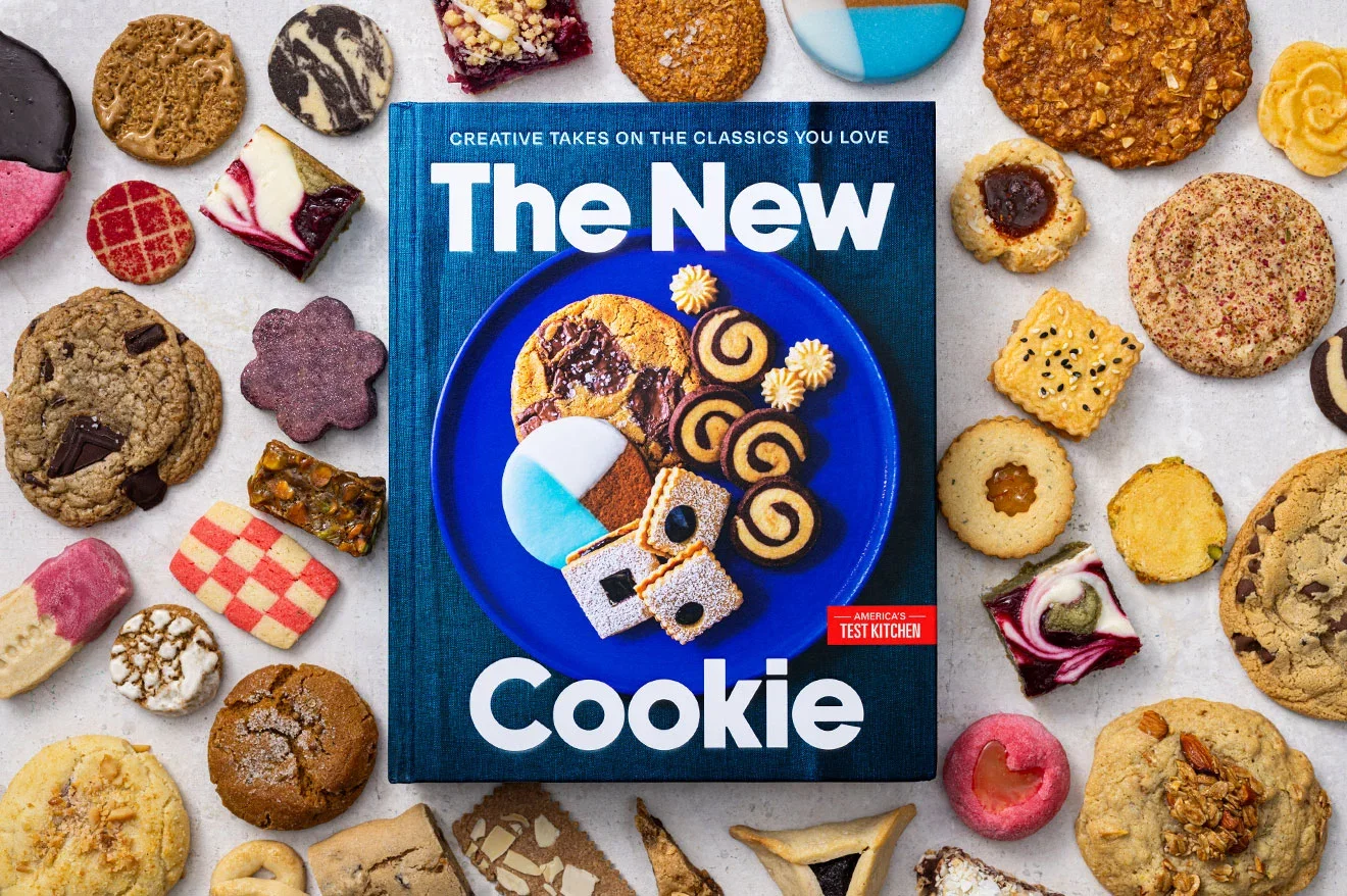 Cover of The New Cookie surrounded by cookies