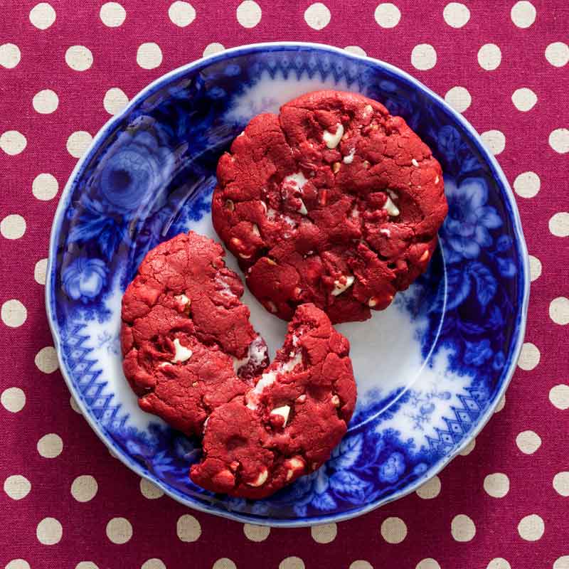 Stuffed Red Velvet Cookies