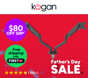 Kogan Full Motion Gas Spring Dual Monitor Arm for 17" - 32" Monitors Product Image