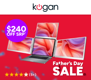 Kogan XPRESSO 15.6" Full HD Pro Triple Screen Tri-Fold Portable Monitor Product Image