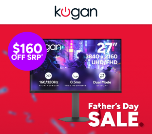 Kogan 27" UHD IPS 320Hz 0.5ms Dual Mode Gaming Monitor Product Image