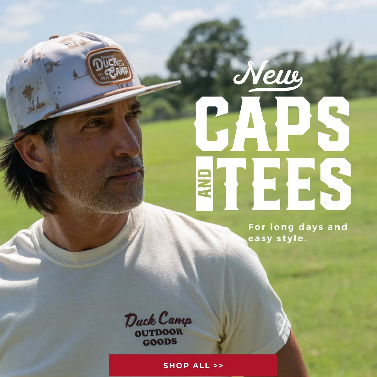NEW CAPS & TEES FOR LONG DAYS AND EASY STYLE | SHOP ALL >>
