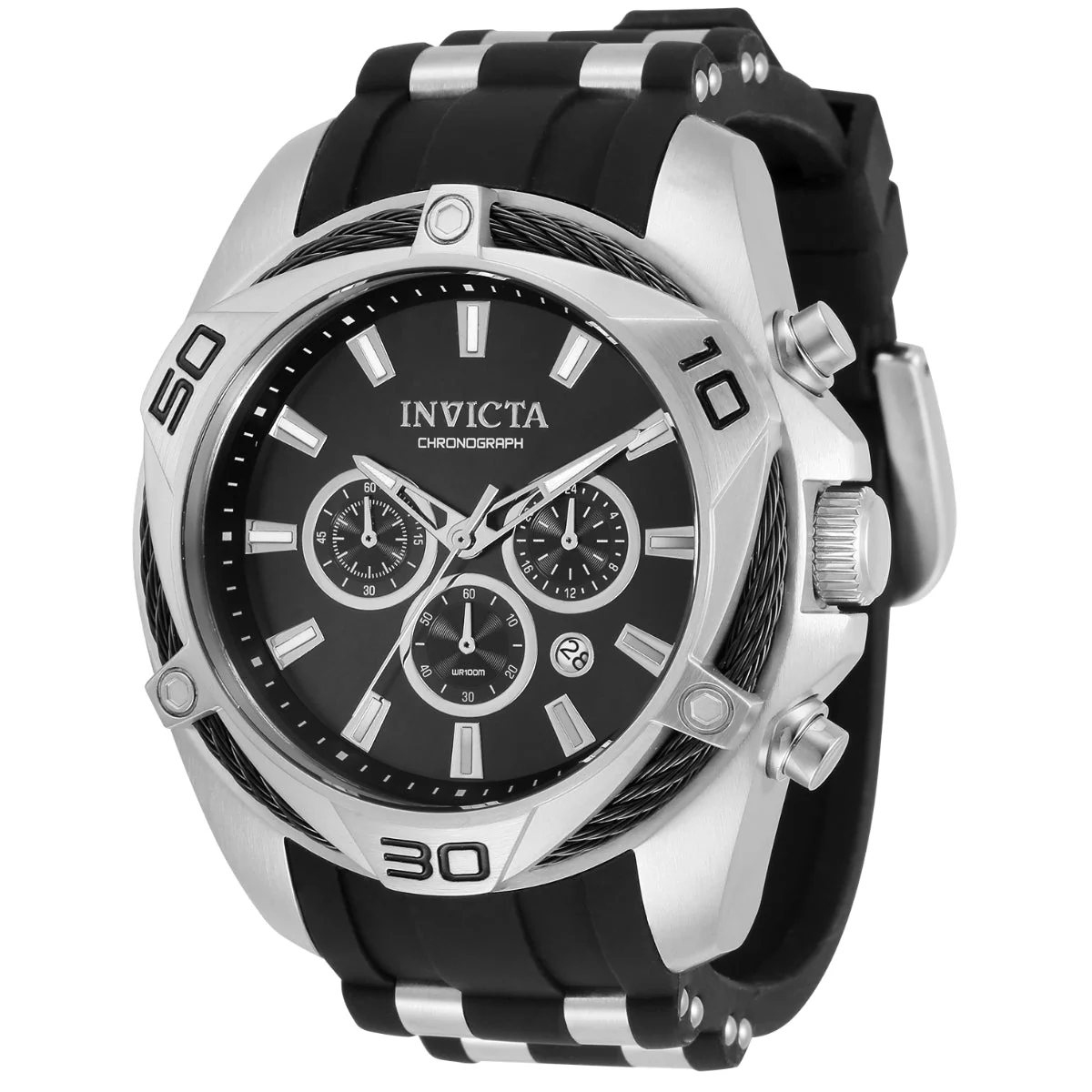 Image of Invicta Bolt Vanguard Men's Watch - 50mm. Steel, Black (34137)
