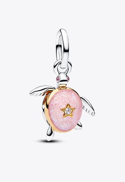 2026 Pink Sea Turtle Lab-grown Diamond Dangle Charm