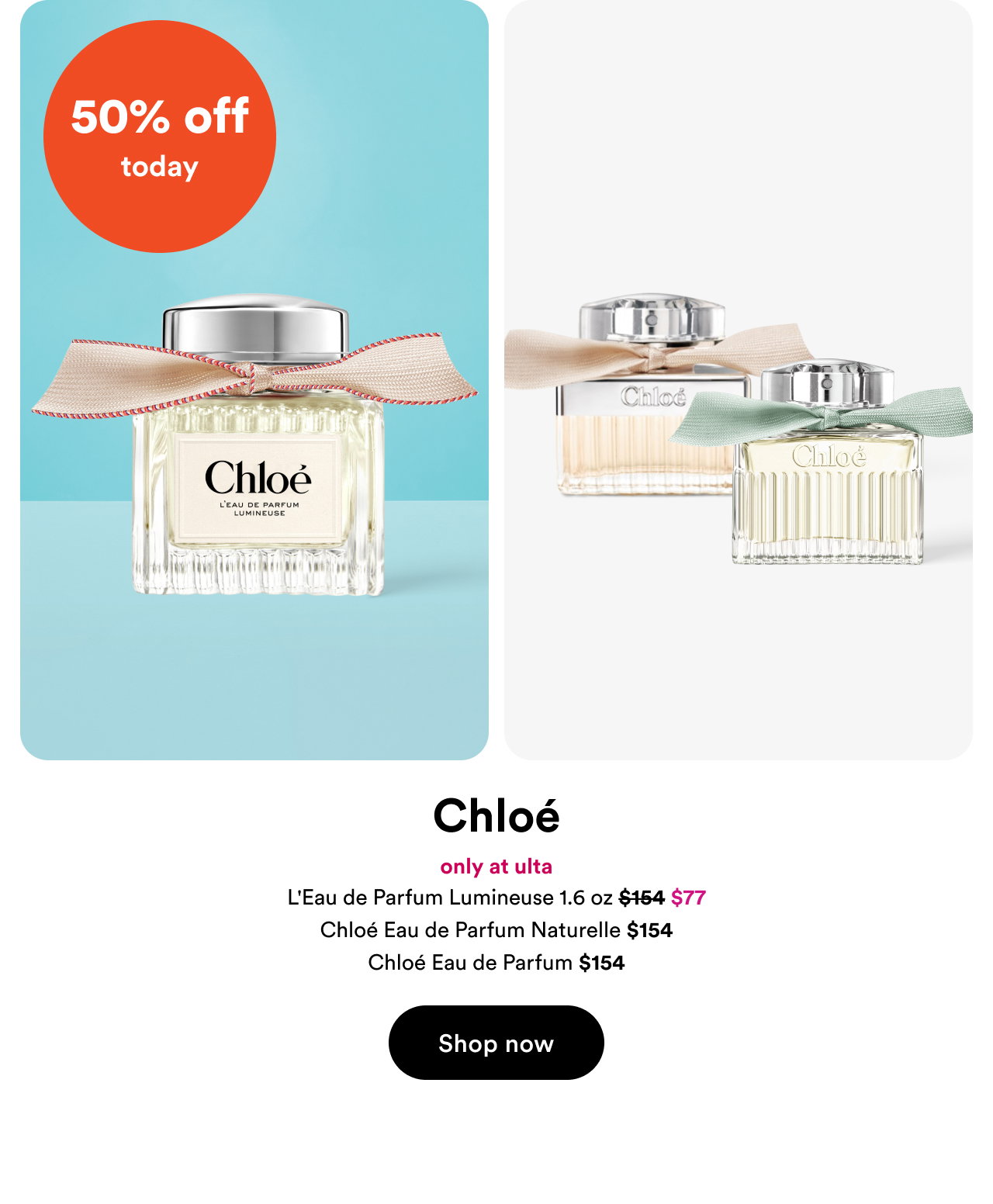 50% off today | Chloe | Shop now
