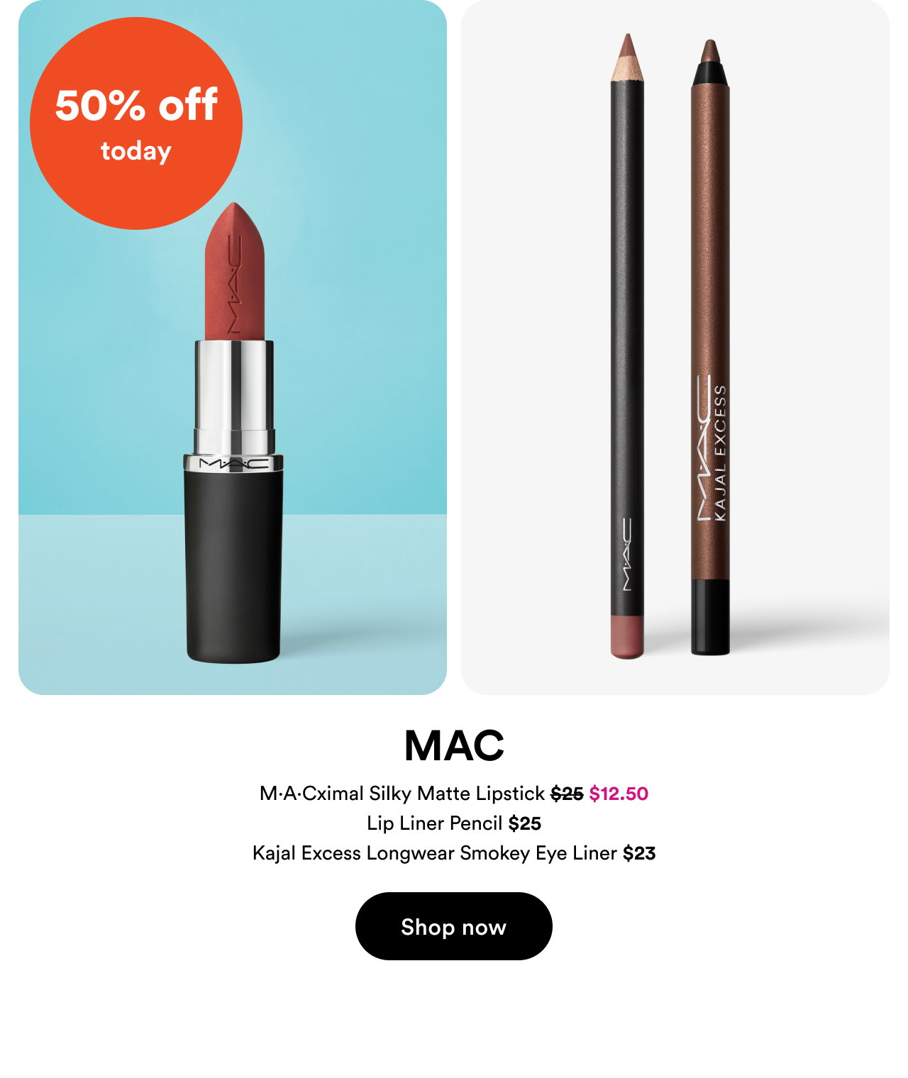 50% off today | Mac | Shop now 