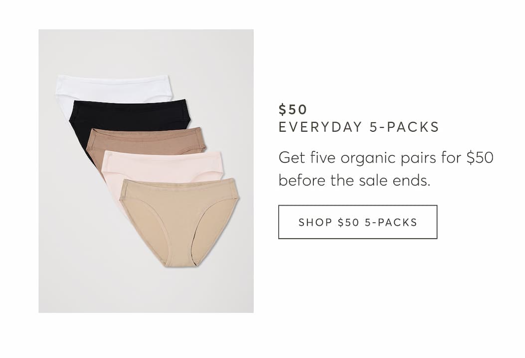 $50  everyday 5-Packs | Shop $50 5-Packs