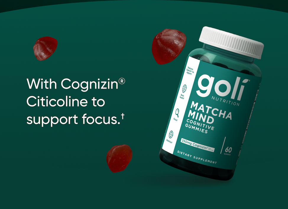 With Cognizin® Citicoline to support focus.†