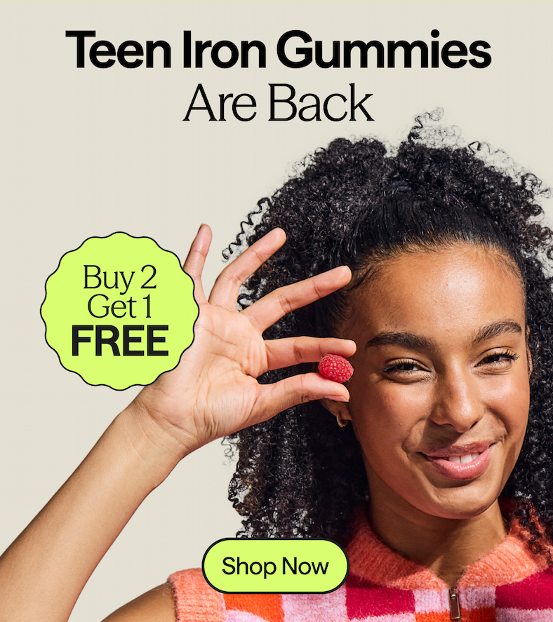 Teen Iron Gummies Are Back Buy 2, Get 1 FREE