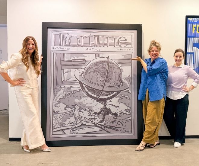 Christina, Kat, and Amanda at Fortune before the interview