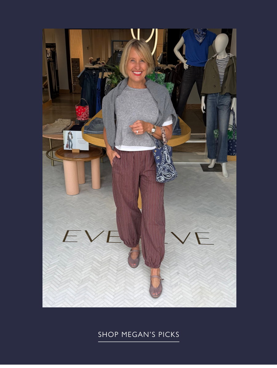 Image of co-founder, Megan Tamte, inside an EVEREVE shop. SHOP MEGAN'S PICKS