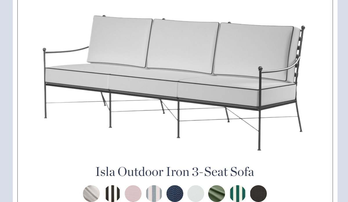Isla Outdoor Iron Sofa