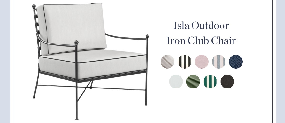 Isla Outdoor Iron Club Chair