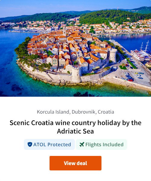 Scenic Croatia wine country holiday by the Adriatic Sea