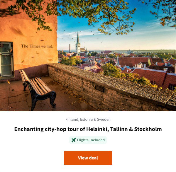 Enchanting city-hop tour of Helsinki, Tallinn & Stockholm
