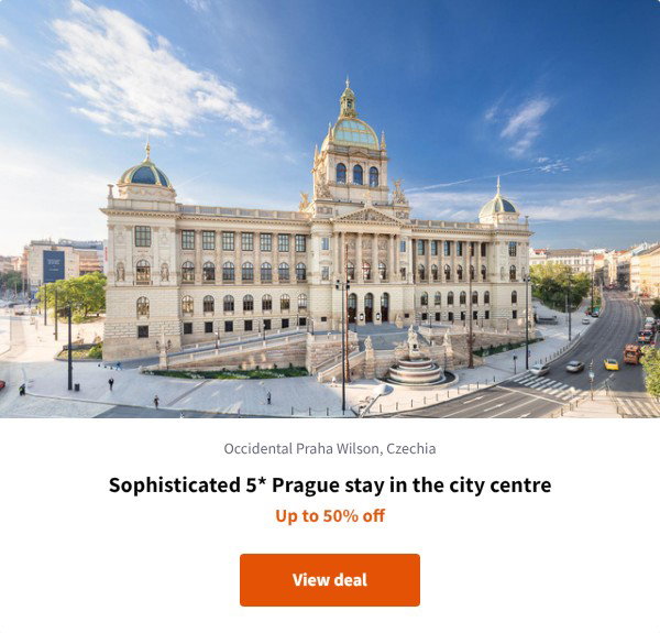 Sophisticated 5* Prague stay in the city centre