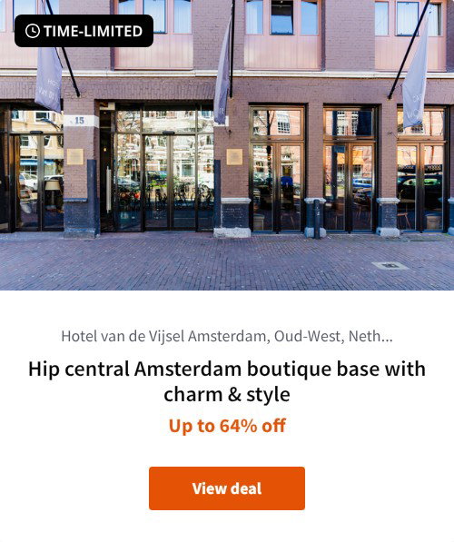Hip central Amsterdam boutique base with charm &amp; style