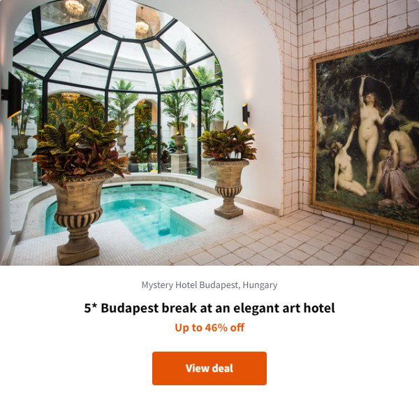 5* Budapest break at an elegant art hotel