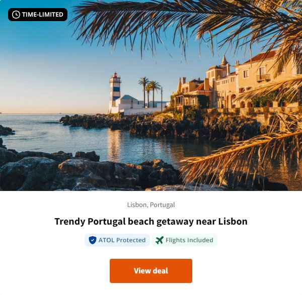 Trendy Portugal beach getaway near Lisbon