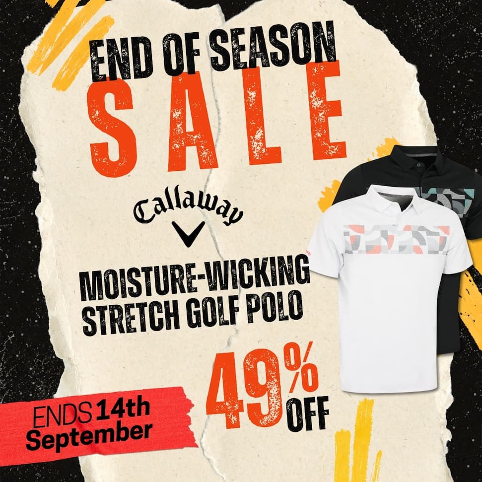 Callaway Golf Mens Optical 'C' Moisture Wicking Stretch Golf Polo Shirt