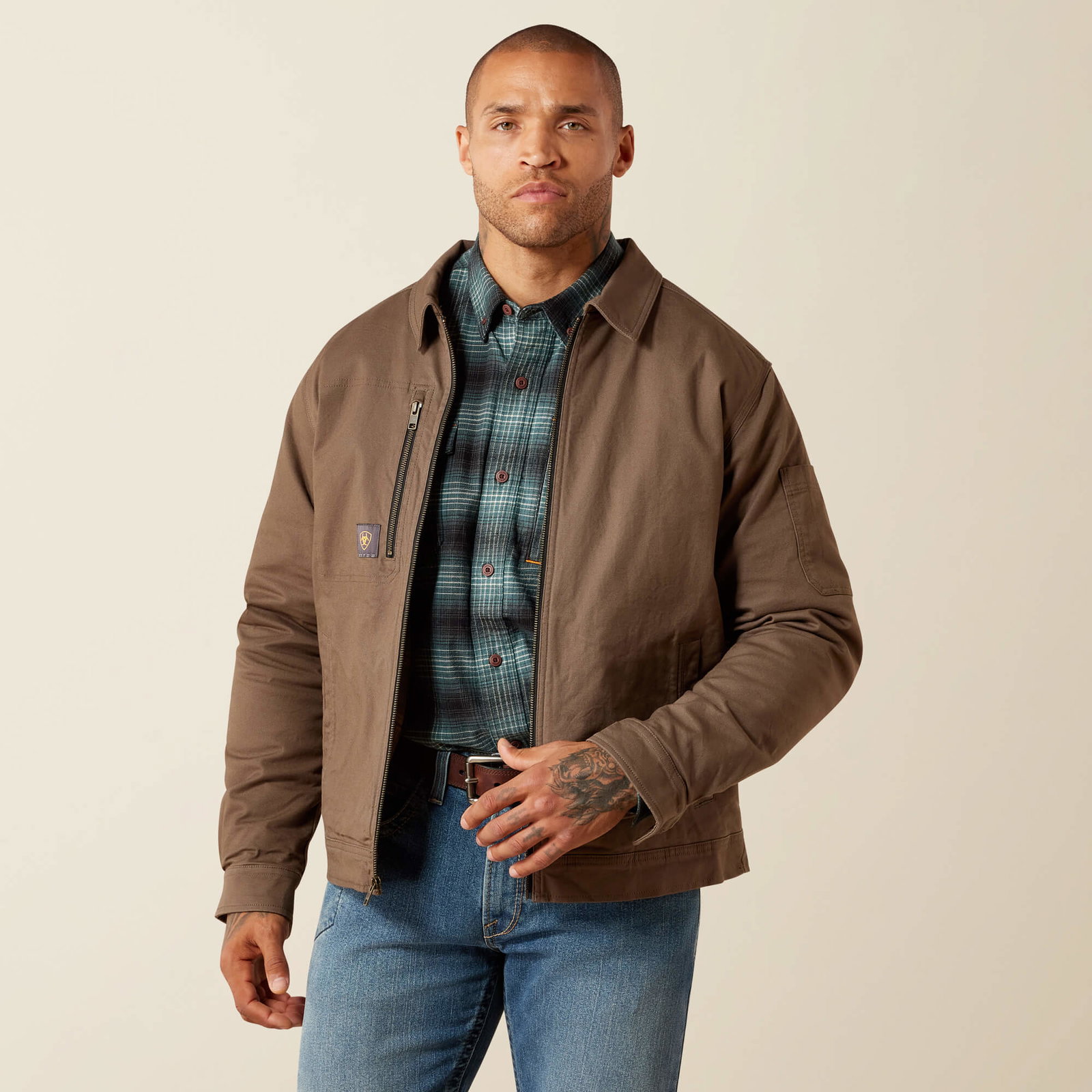 Men’s Rebar Made Tough Flannel Lined Shop Jacket