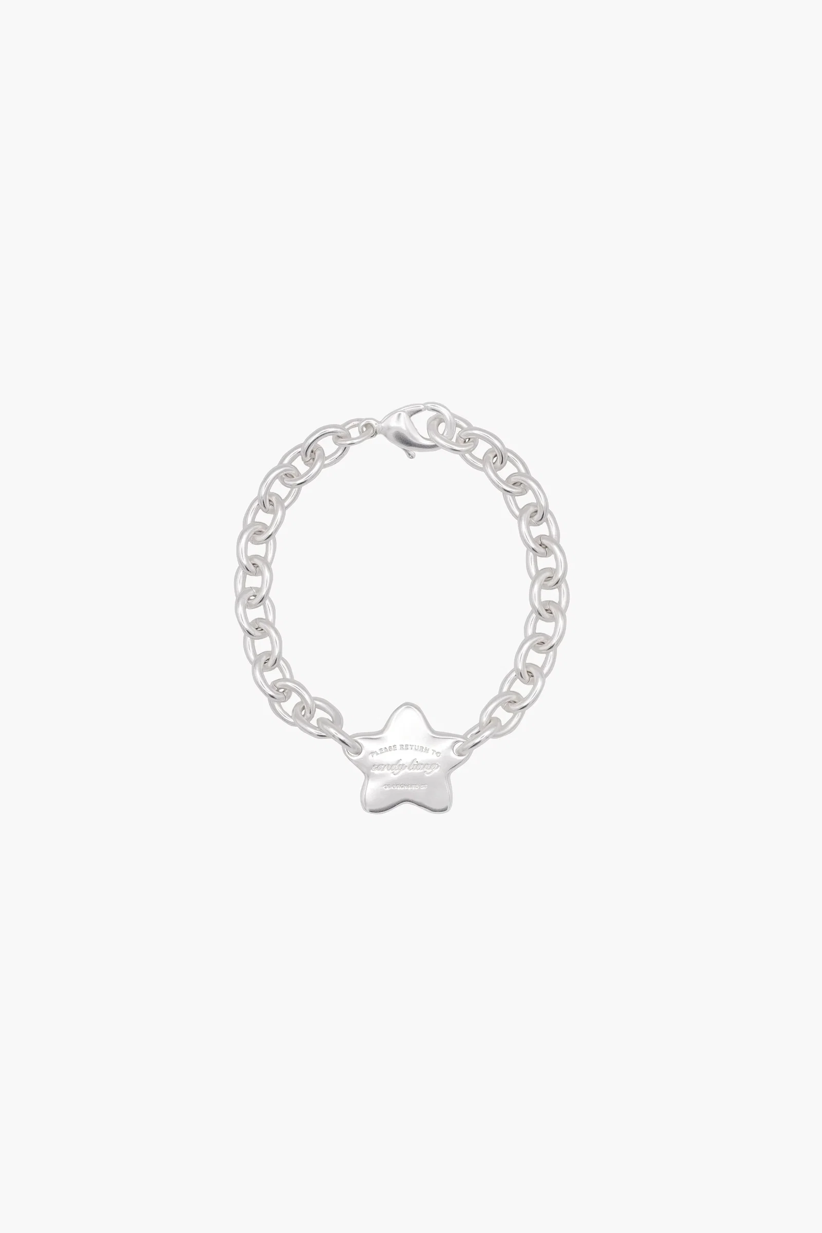 Image of STAR CHARM BRACELET IN MATTE SILVER