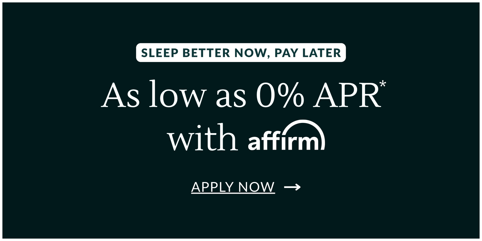 Sleep better now, pay later with financing from affirm