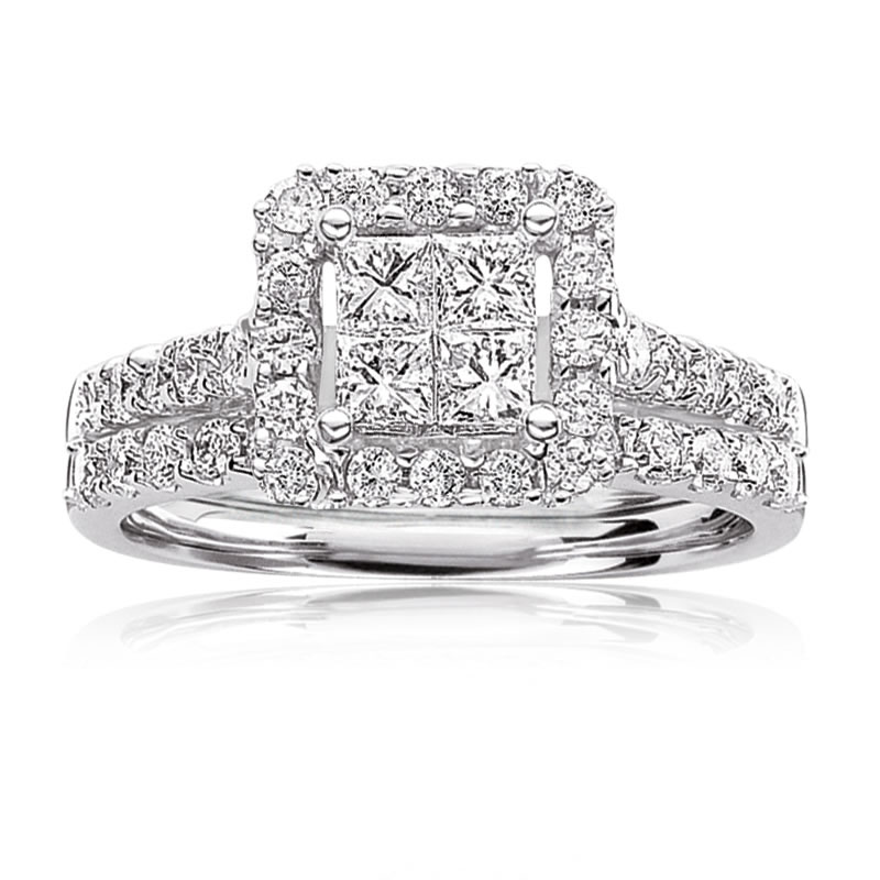 Image of Julianna. Princess-Cut 1ctw. Engagement Ring in 14k White Gold