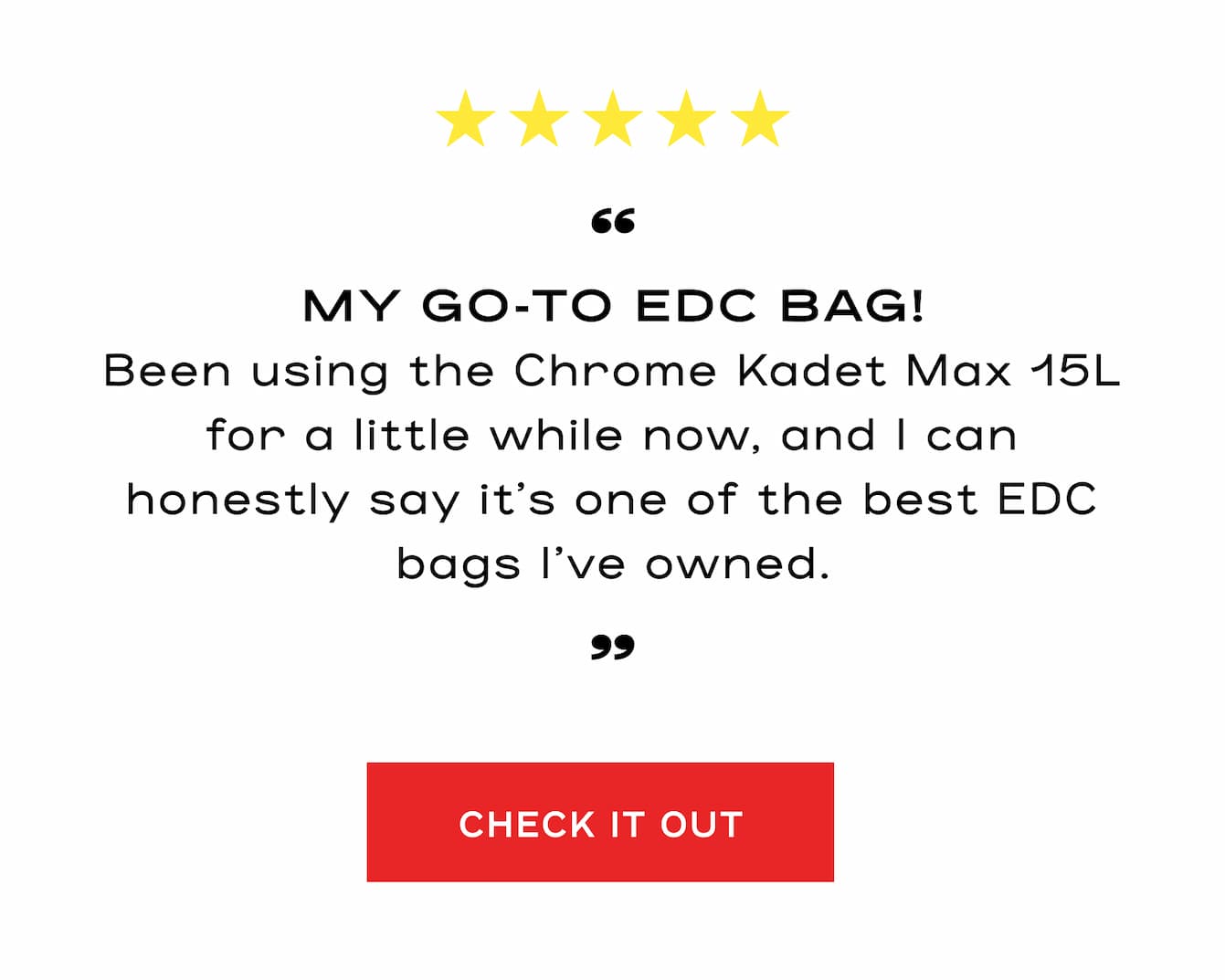 A review for the Kadet Mas, my go to bag
