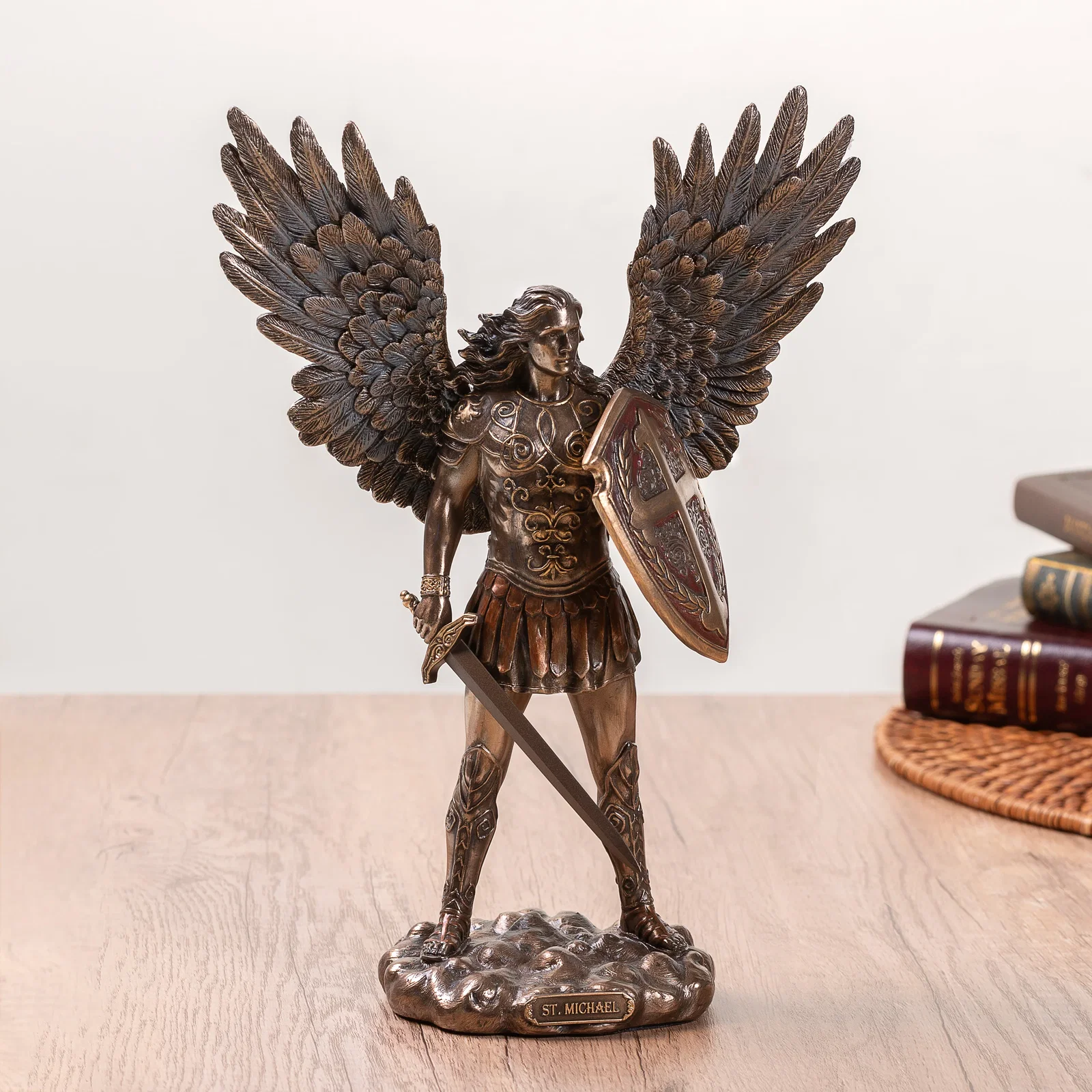 St. Michael with Shield Statue - 11''