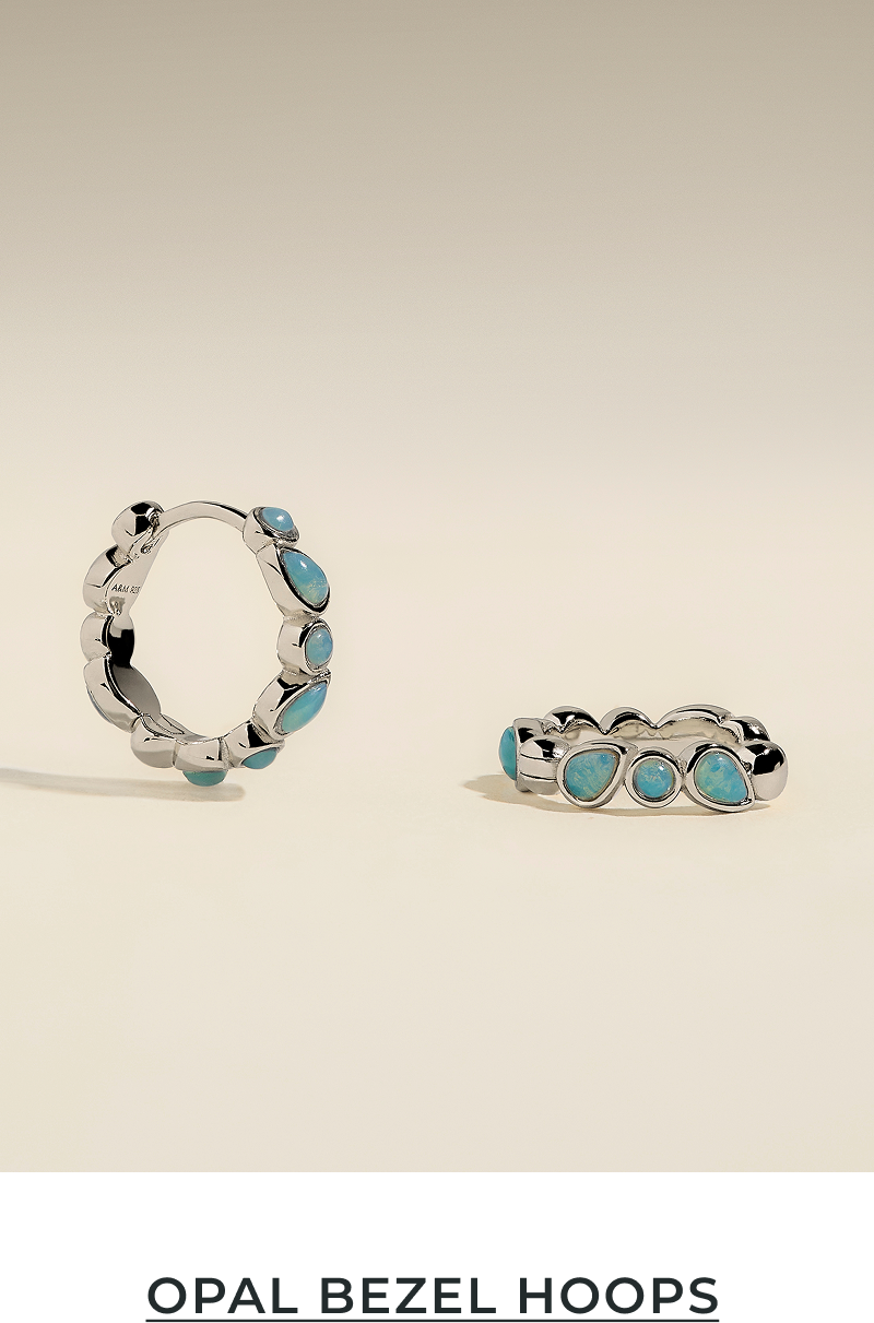OPAL BEZEL HOOPS