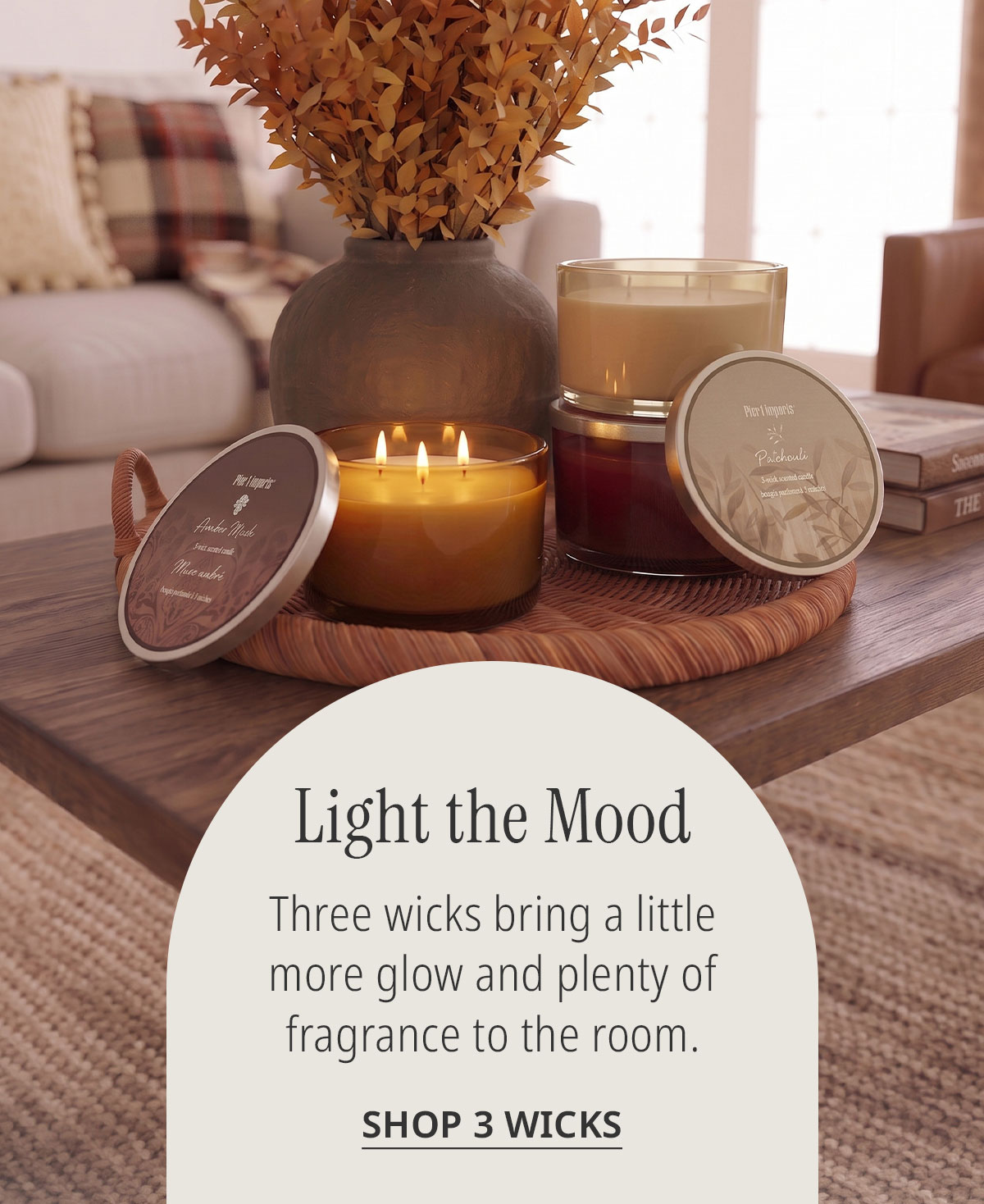 3 wick candles
