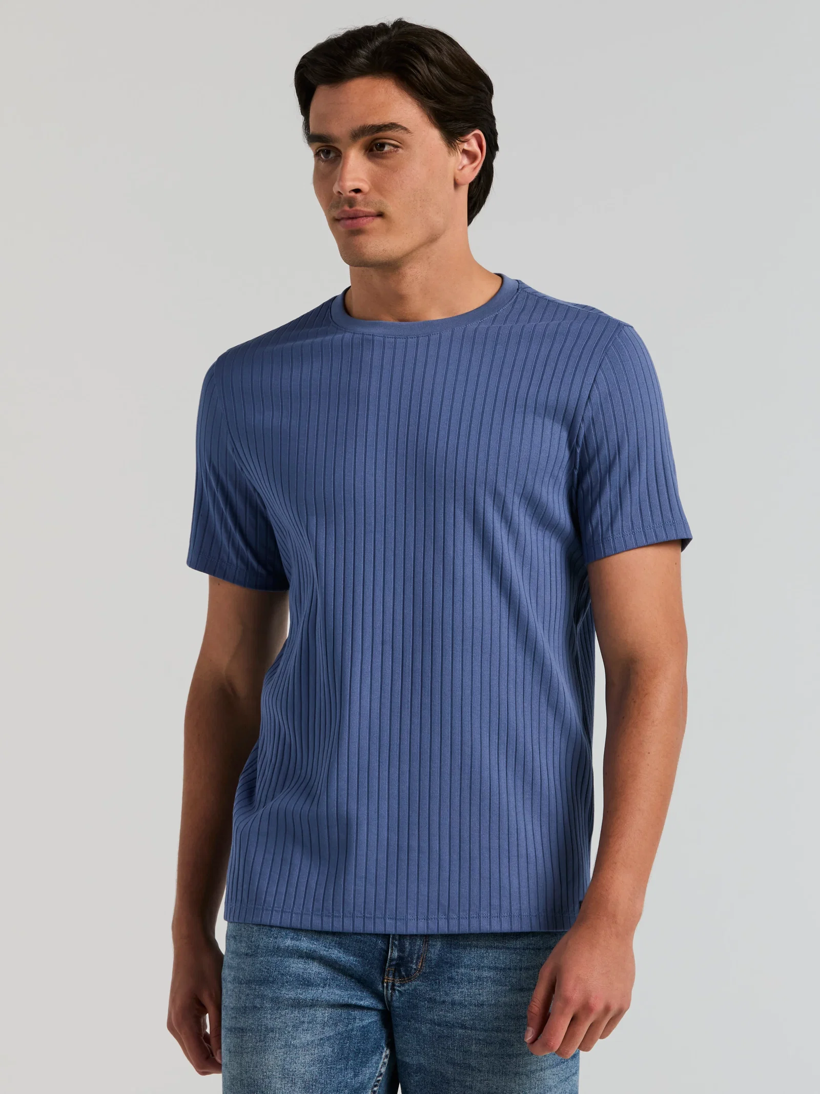 Ribbed Crew Neck Tee