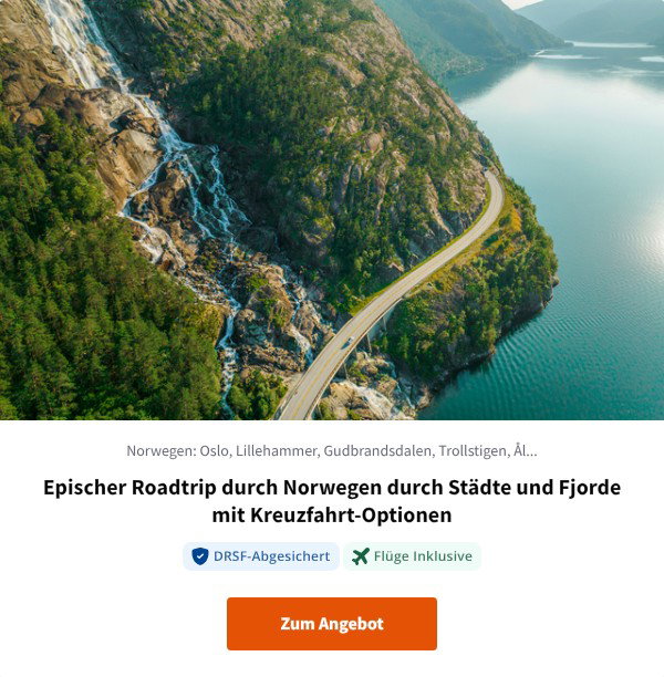 Epischer Roadtrip durch Norwegen durch Städte und Fjorde mit Kreuzfahrt-Optionen