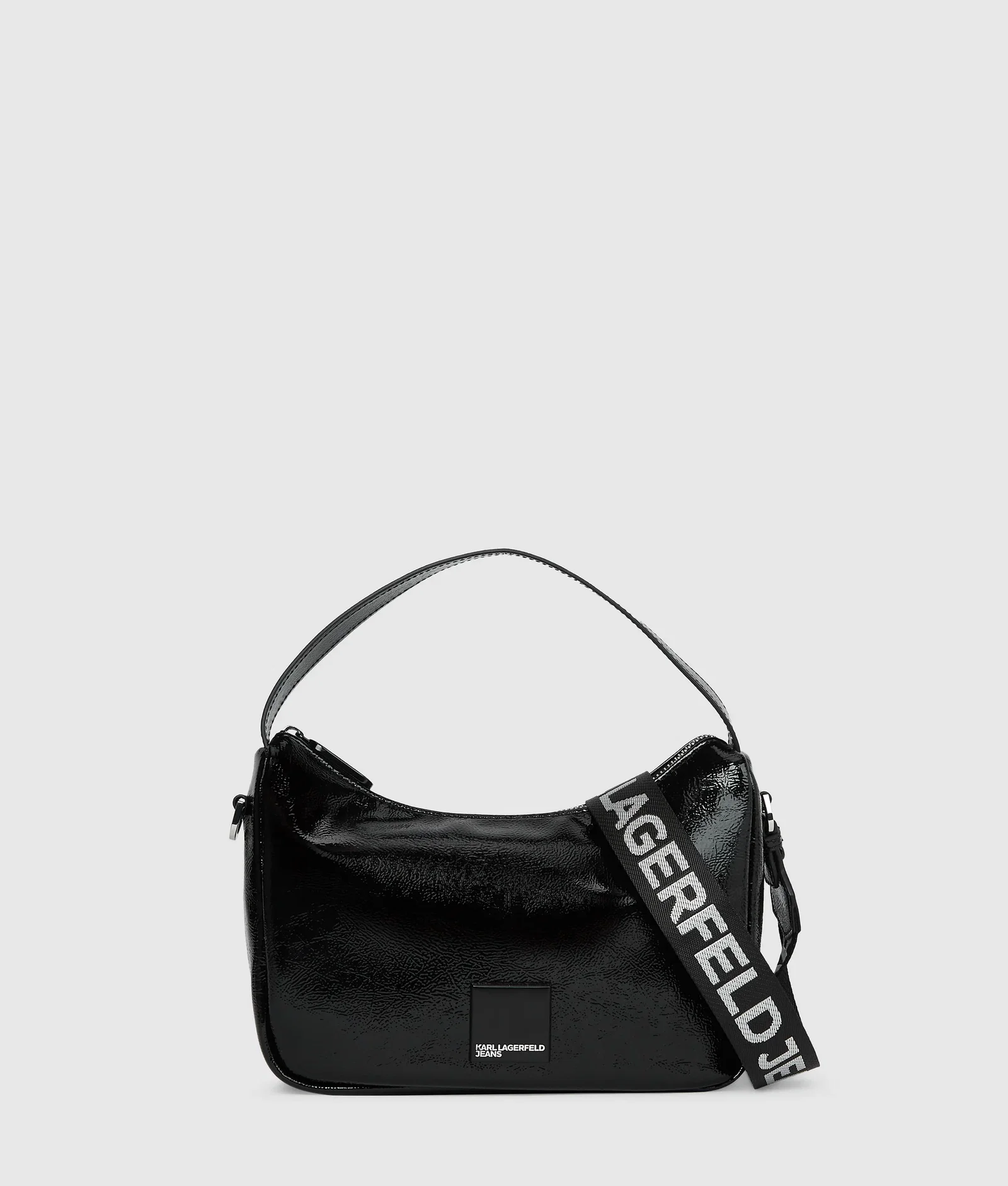 Image of Glossy mini hobo bag