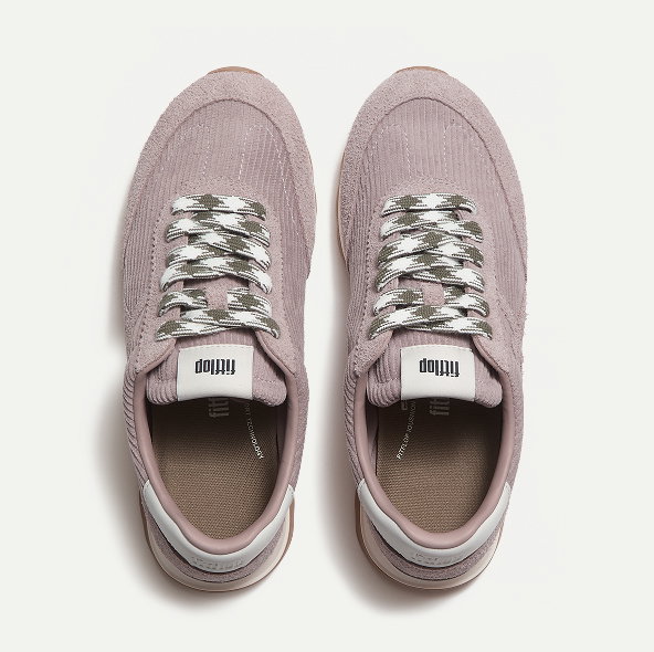 RETRO-Q Suede Trainers - Blush