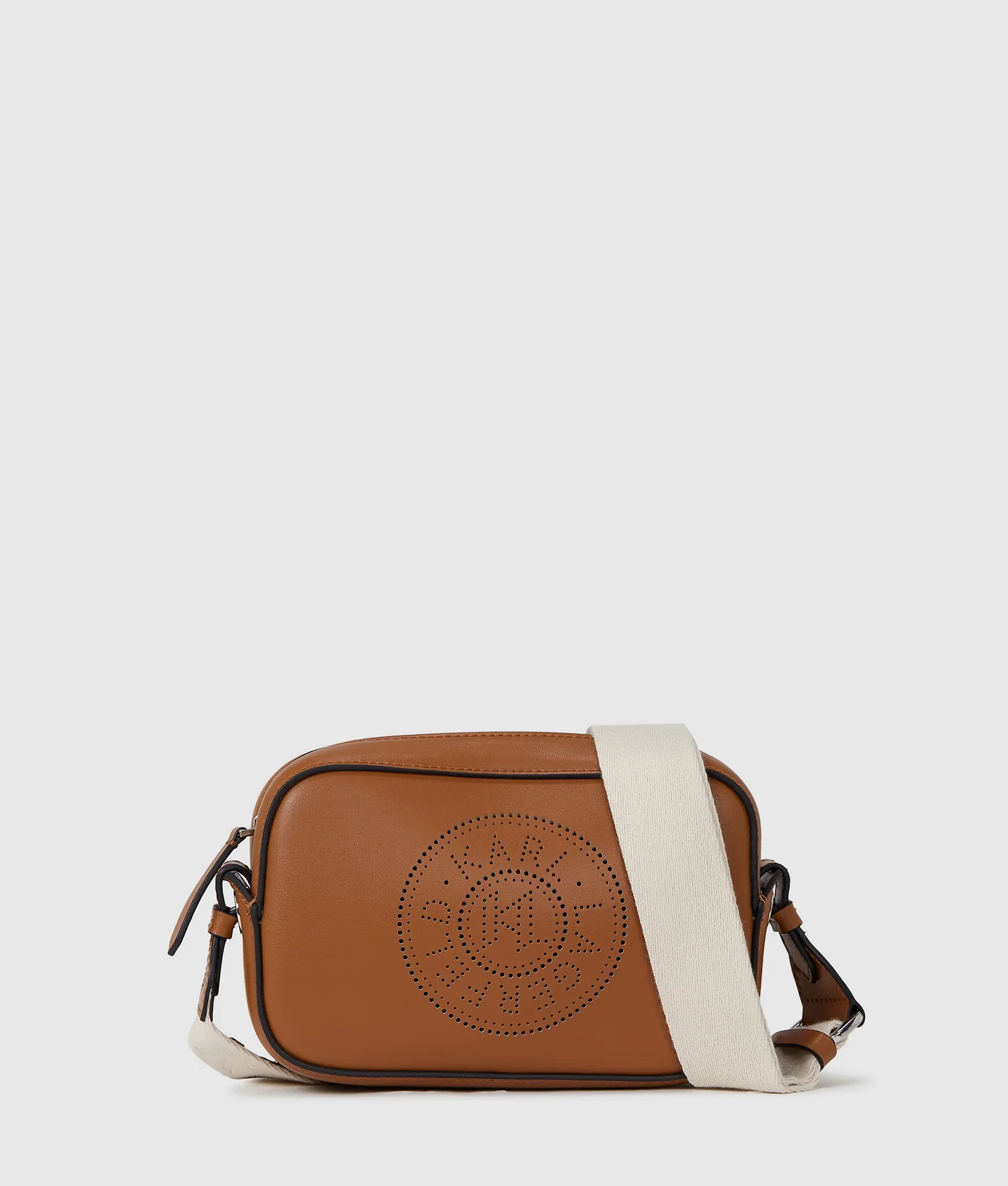 Image of K/Circle perforated crossbody bag