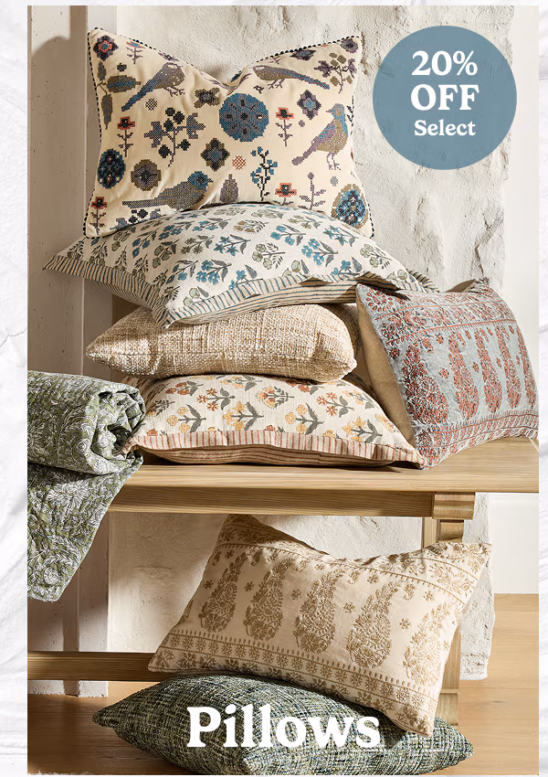 20% OFF Select | Pillows
